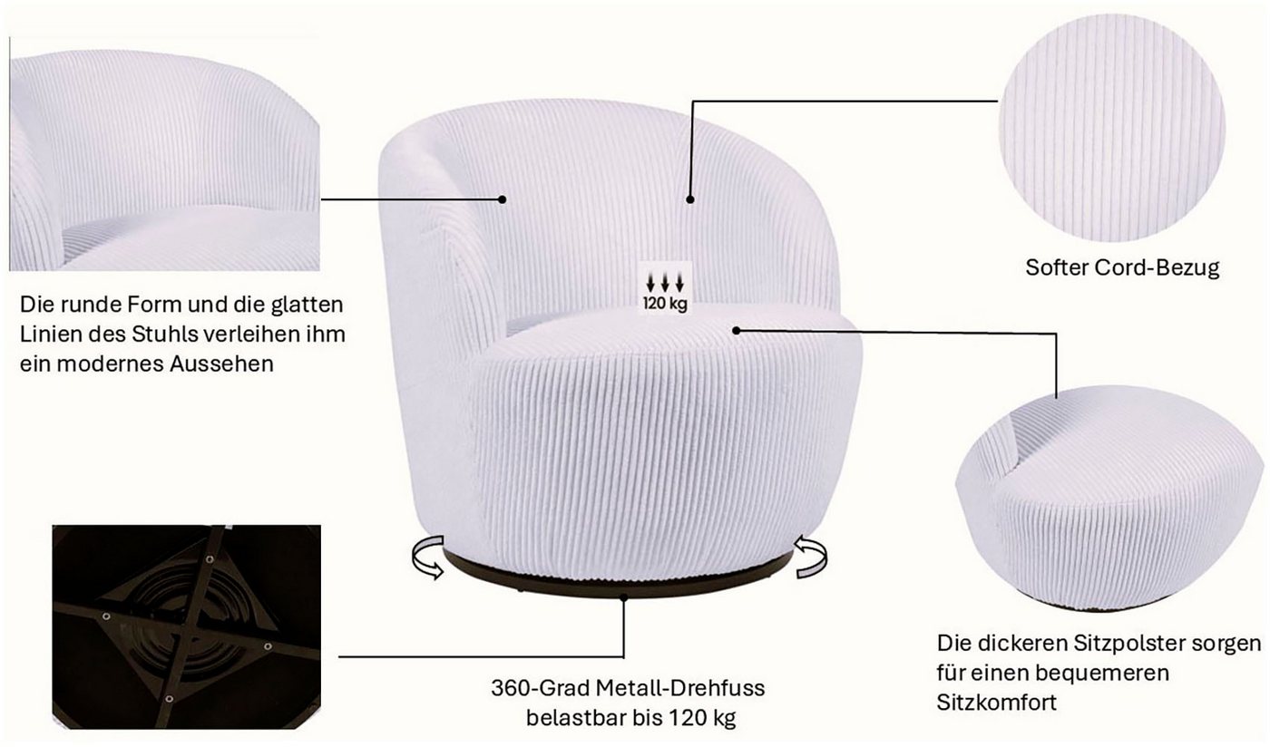 OTTO home Drehsessel FRAZEE, Lese-Sessel, TV-Sessel, Loungesessel – Bild 3 von 5