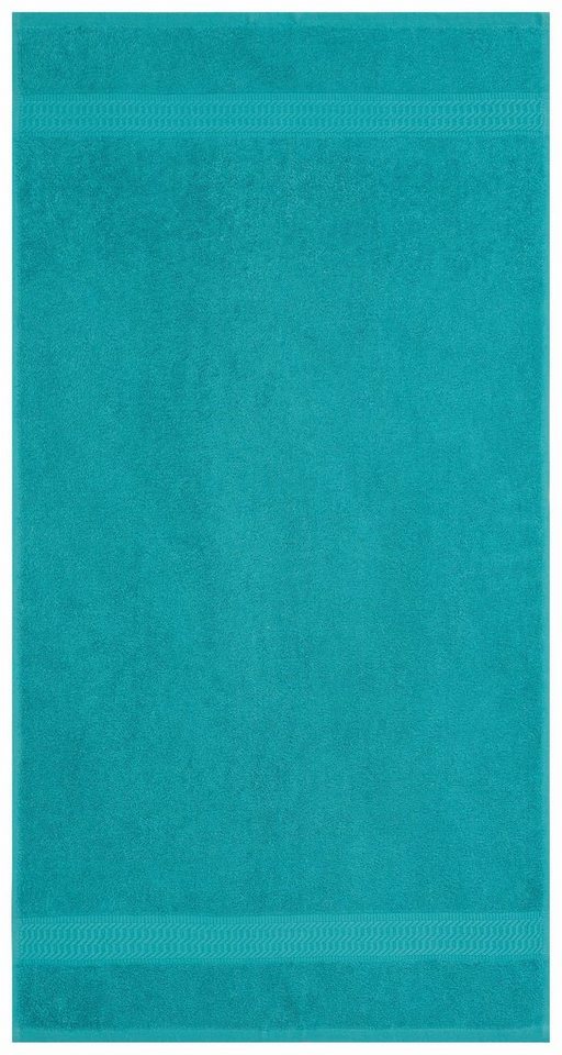 OTTO home Duschtücher Juna, als Set und Serie erhältlich, 4 Duschtücher, 70x140cm, Walkfrottee (4-St), Handtuch Set, 100% Baumwolle, mit Bordüre, Uni-Farben, we – Bild 3 von 5
