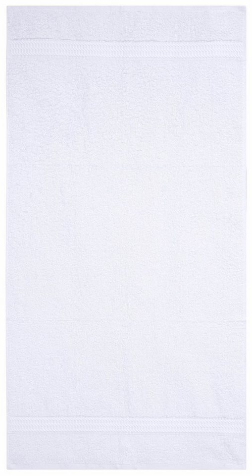 OTTO home Duschtücher Juna, als Set und Serie erhältlich, 4 Duschtücher, 70x140cm, Walkfrottee (4-St), Handtuch Set, 100% Baumwolle, mit Bordüre, Uni-Farben, we – Bild 3 von 5
