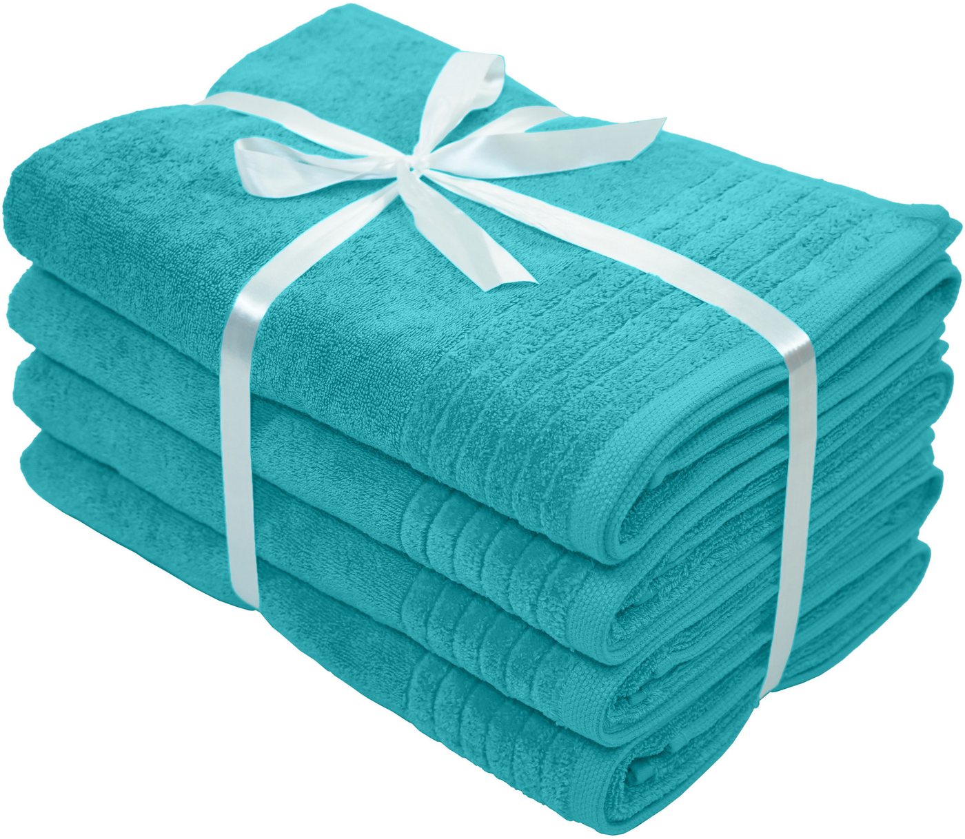 OTTO home Duschtücher Sanremo Premium, Premium Handtücher, 600 gr/m², 70x140cm, Frottier (Set, 4-St), mit Bordüre, flauschig und weich, dicke Qualität, 5 Jahre  – Bild 3 von 5