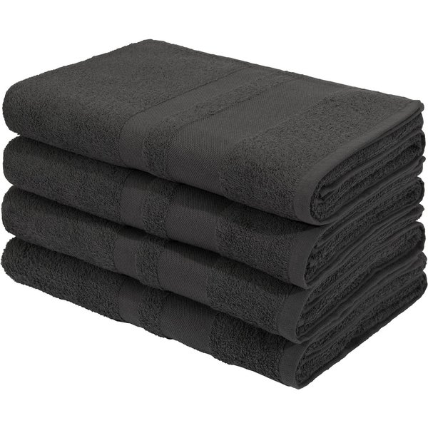 OTTO home Duschtücher Vanessa, 4 Duschtücher, 70x140cm, in Standard- und Premium-Qualität, Walkfrottee (Set, 4-St), Handtücher mit Bordüre, 100% Baumwolle, einf