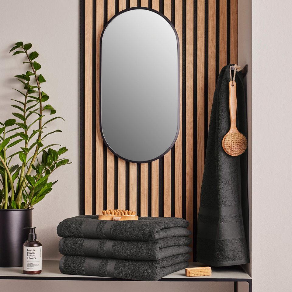 OTTO home Duschtücher Vanessa, 4 Duschtücher, 70x140cm, in Standard- und Premium-Qualität, Walkfrottee (Set, 4-St), Handtücher mit Bordüre, 100% Baumwolle, einf – Bild 2 von 5