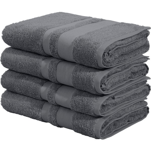 OTTO home Duschtücher Vanessa, 4 Duschtücher, 70x140cm, in Standard- und Premium-Qualität, Walkfrottee (Set, 4-St), Handtücher mit Bordüre, 100% Baumwolle, einf