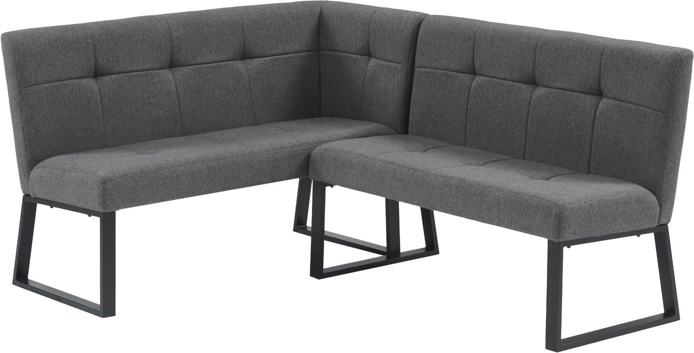 OTTO home Eckbank Geranie, Sitzbank, Essbank, pflegeleichter Strukturstoff, Eckbank inkl. Stauraum, Pulverbeschichtetes Metallgestell – Bild 2 von 5