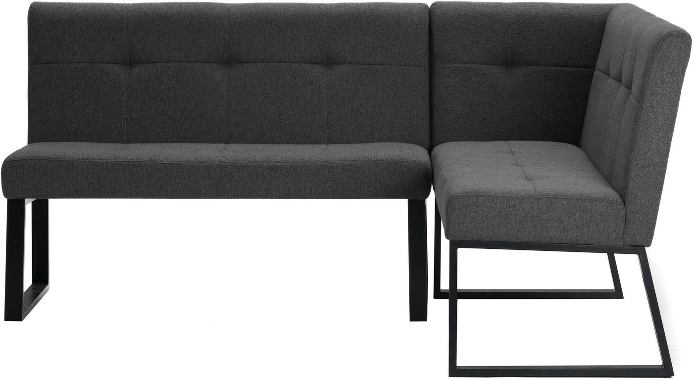 OTTO home Eckbank Geranie, Sitzbank, Essbank, pflegeleichter Strukturstoff, Eckbank inkl. Stauraum, Pulverbeschichtetes Metallgestell – Bild 5 von 5