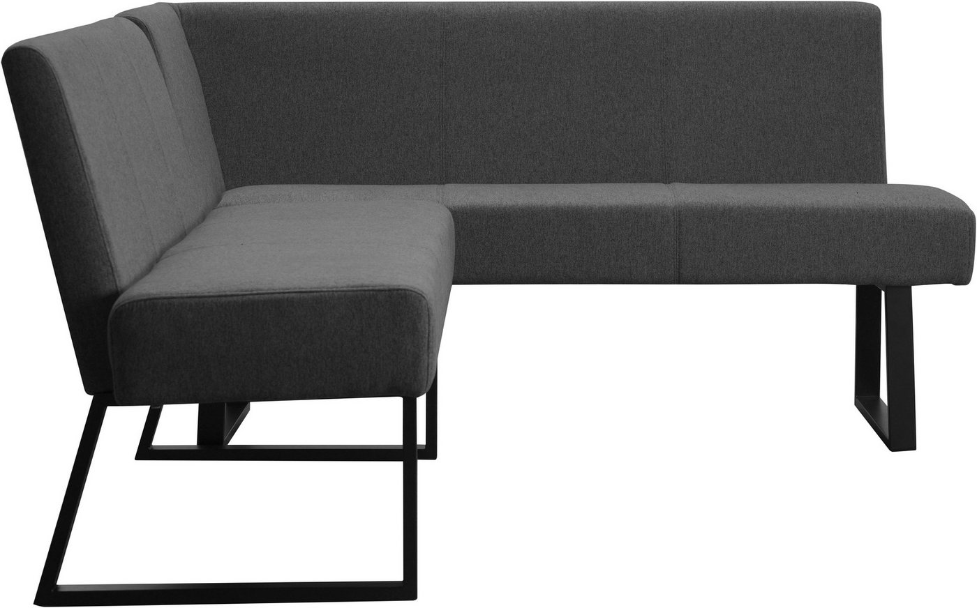 OTTO home Eckbank Gladiole, (Sitzbank, Esszimmerbank, Bank), mit Taschenfederkern, schwarzes Metallgestell, Breite 190 cm – Bild 4 von 5