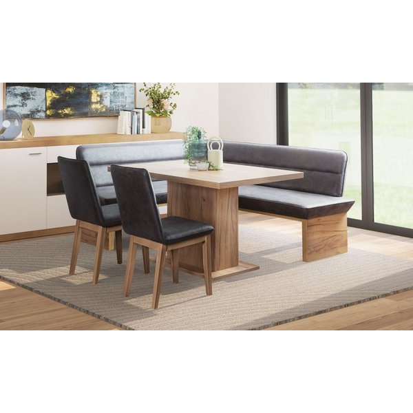 OTTO home Eckbankgruppe Beluna + Cross Essecke Sitzgruppe Eckbank Küchenbank, (Set, 4-tlg., Eckbank, 2 Stühle und Tisch), Sitzgruppe Esszimmer Stühle Tisch und 