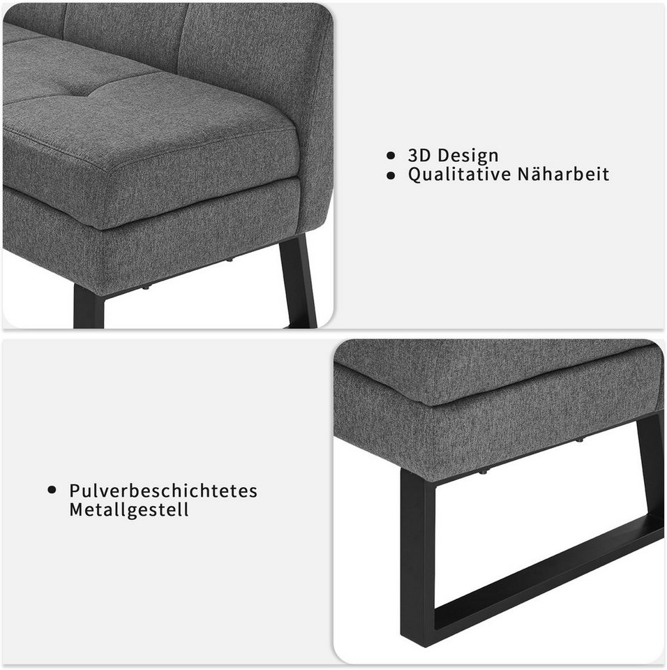 OTTO home Eckbankgruppe Geranie, Sitzgruppe, Eckbank inkl. Stauraum, Esstisch, 2 Freischwinger, (Set, 4-tlg., Eckbank inkl. Stauraum wahlweise links und rechts  – Bild 5 von 5