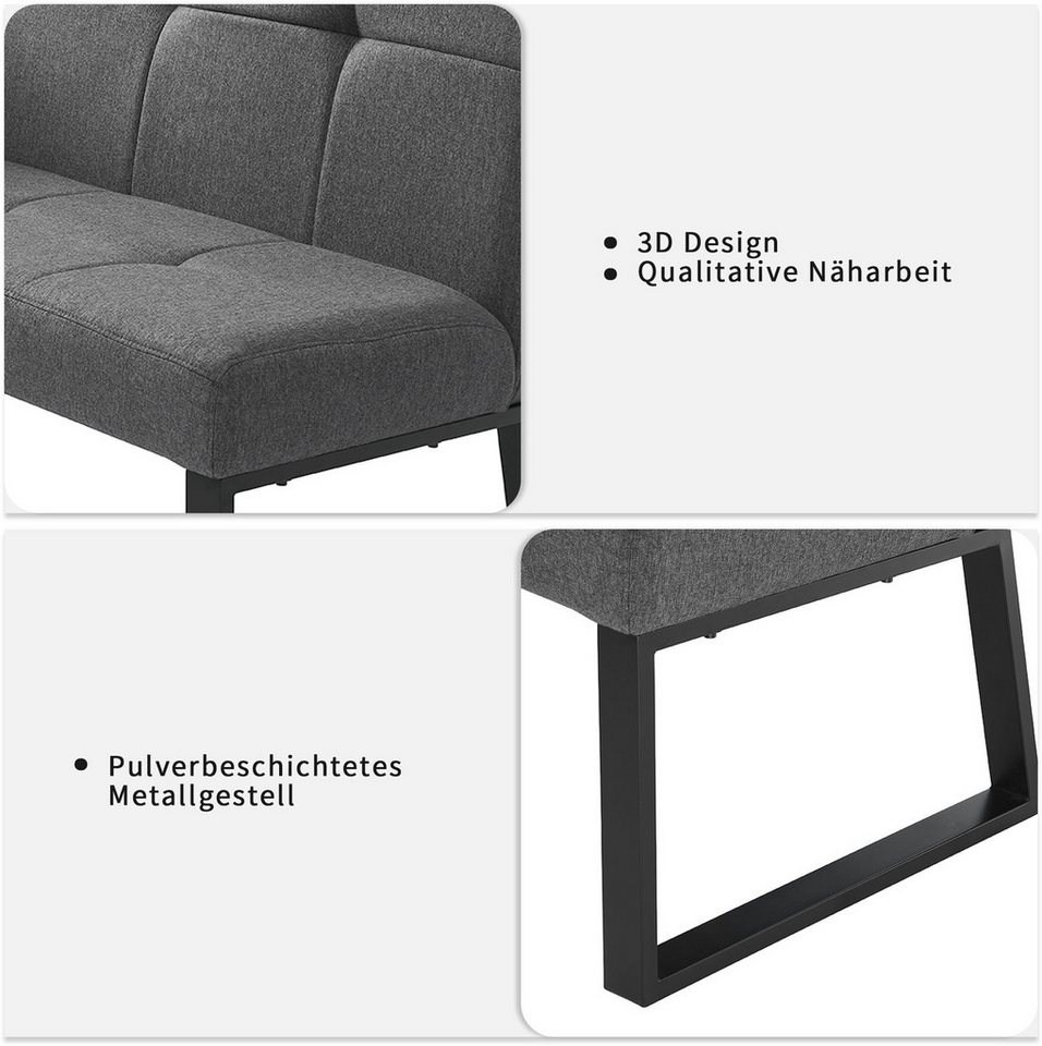 OTTO home Eckbankgruppe Geranie, Sitzgruppe, Eckbank inkl. Stauraum, Esstisch, 2 Freischwinger, (Set, 4-tlg., Eckbank inkl. Stauraum wahlweise links und rechts  – Bild 5 von 5