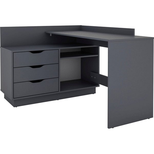OTTO home Eckschreibtisch Bexley, mit viel Stauraum, Breite 129 cm, rechts oder links montierbar
