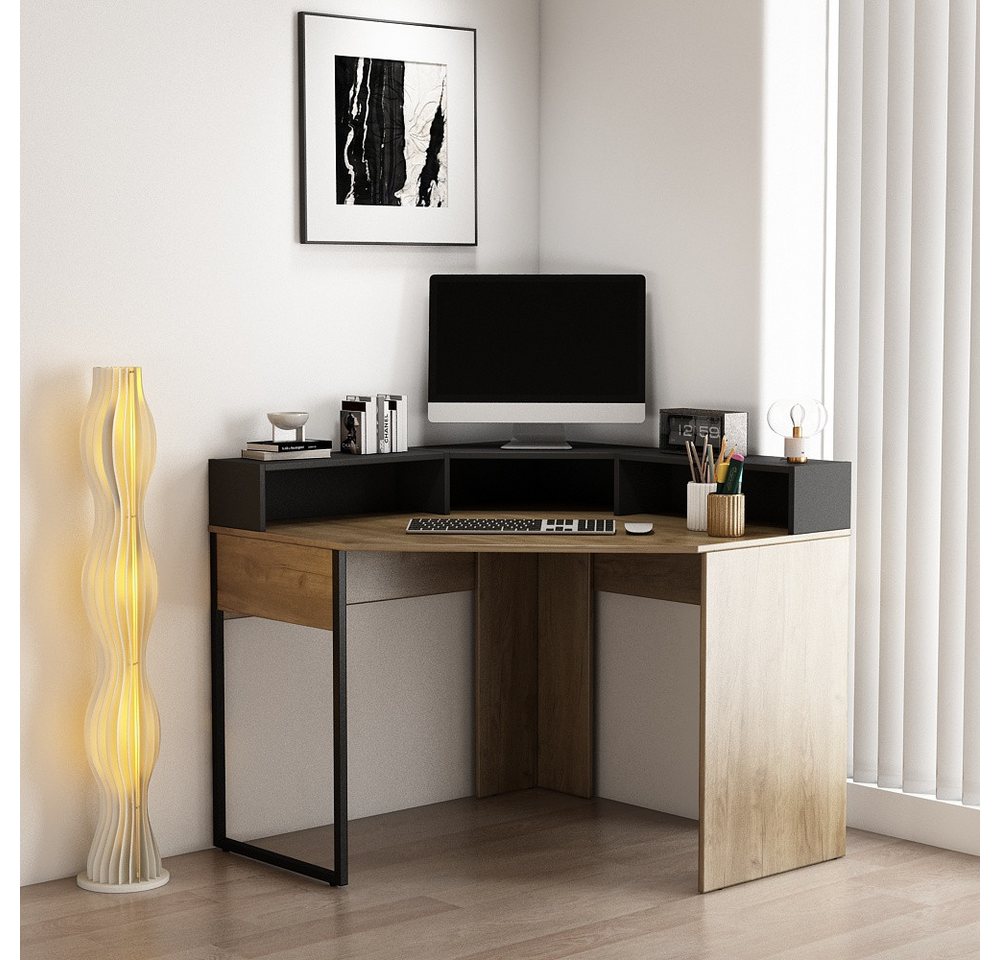 OTTO home Eckschreibtisch Moid, mit Schreibtischaufsatz, modernes Design, B. 100 cm – Bild 2 von 5