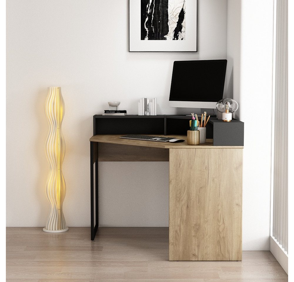 OTTO home Eckschreibtisch Moid, mit Schreibtischaufsatz, modernes Design, B. 100 cm – Bild 5 von 5