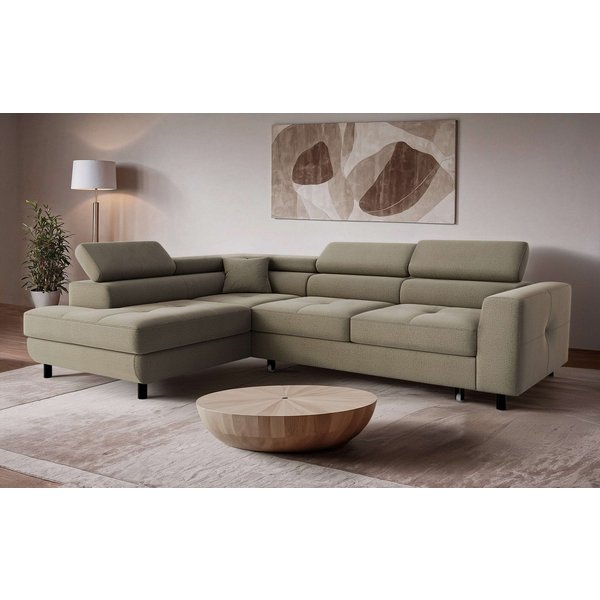 OTTO home Ecksofa AADEN Schlafsofa 254 cm - OTTO. Verlässliche Qualität., mit Bettfunktion, Bettkasten, Kopfstützen, rechts/links bestellbar