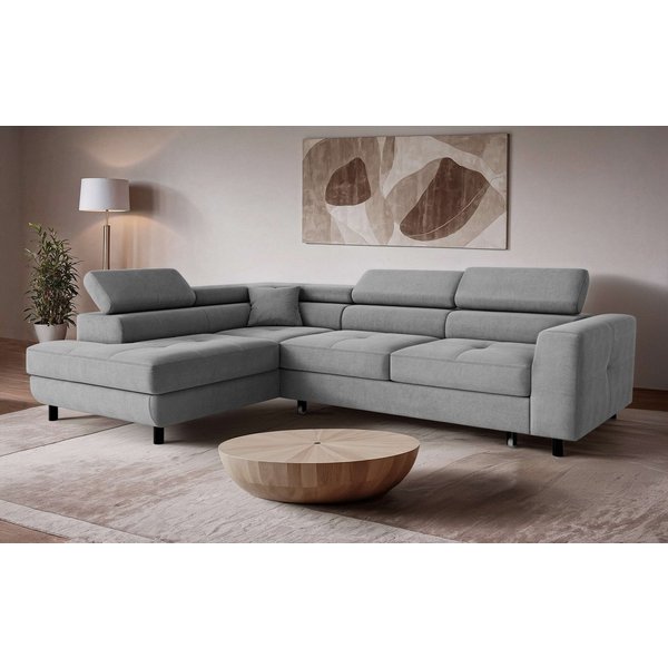 OTTO home Ecksofa AADEN Schlafsofa 254 cm - OTTO. Verlässliche Qualität., mit Bettfunktion, Bettkasten, Kopfstützen, rechts/links bestellbar