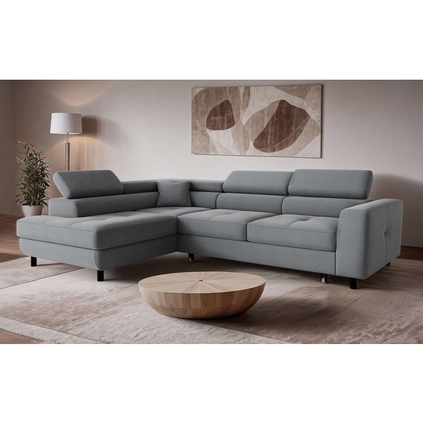 OTTO home Ecksofa AADEN Schlafsofa 254 cm - OTTO. Verlässliche Qualität., mit Bettfunktion, Bettkasten, Kopfstützen, rechts/links bestellbar