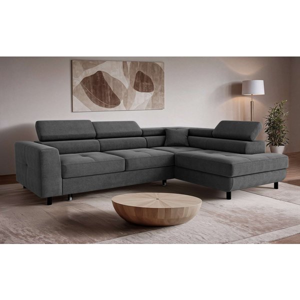 OTTO home Ecksofa AADEN Schlafsofa 254 cm - OTTO. Verlässliche Qualität., mit Bettfunktion, Bettkasten, Kopfstützen, rechts/links bestellbar
