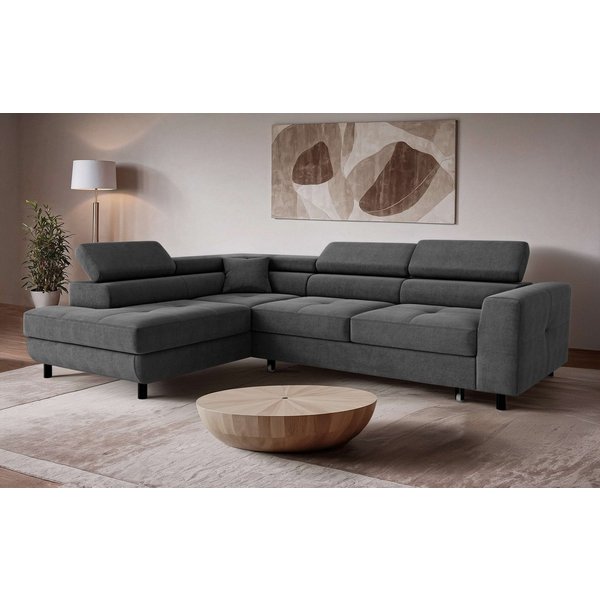 OTTO home Ecksofa AADEN Schlafsofa 254 cm - OTTO. Verlässliche Qualität., mit Bettfunktion, Bettkasten, Kopfstützen, rechts/links bestellbar