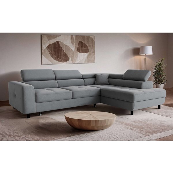 OTTO home Ecksofa AADEN Schlafsofa 254 cm - OTTO. Verlässliche Qualität., mit Bettfunktion, Bettkasten, Kopfstützen, rechts/links bestellbar
