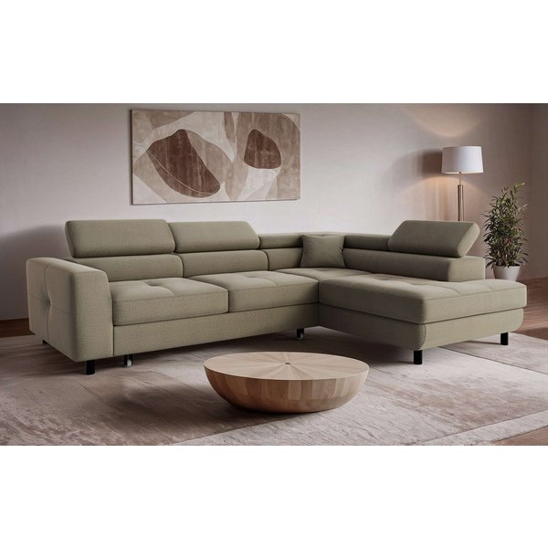 OTTO home Ecksofa AADEN Schlafsofa 254 cm - OTTO. Verlässliche Qualität., mit Bettfunktion, Bettkasten, Kopfstützen, rechts/links bestellbar