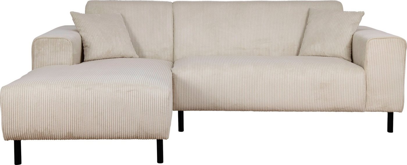 OTTO home Ecksofa ARROS L-Form mit Wellenunterfederung, Maße B/T/H: 235/163/81 cm, incl. Zierkissen, mit Recamiere rechts/links bestellbar, auch in Cord – Bild 2 von 5