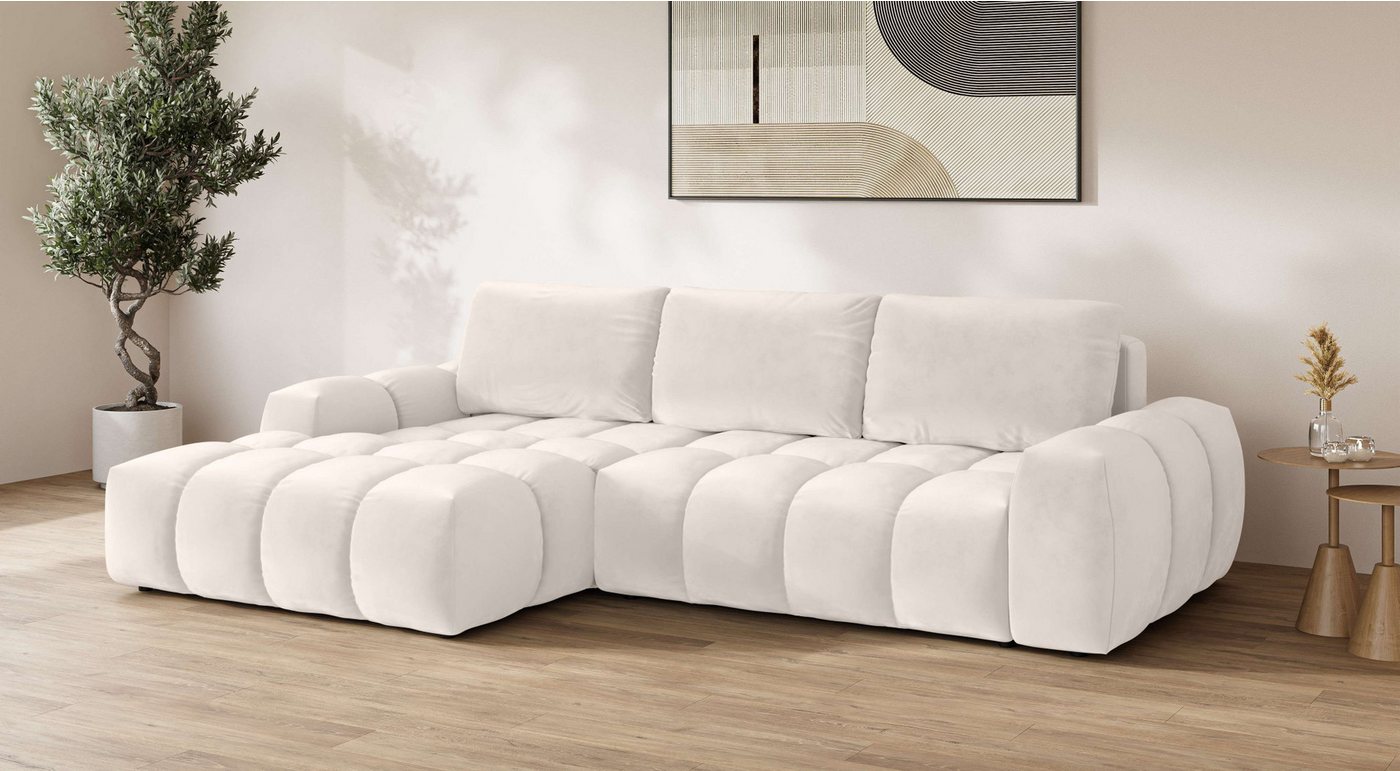OTTO home Ecksofa AZITA L-Form, 270 cm - OTTO. Verlässliche Qualität., wahlweise als Schlafsofa m. Bettkasten, Bubble-Optik – Bild 2 von 5