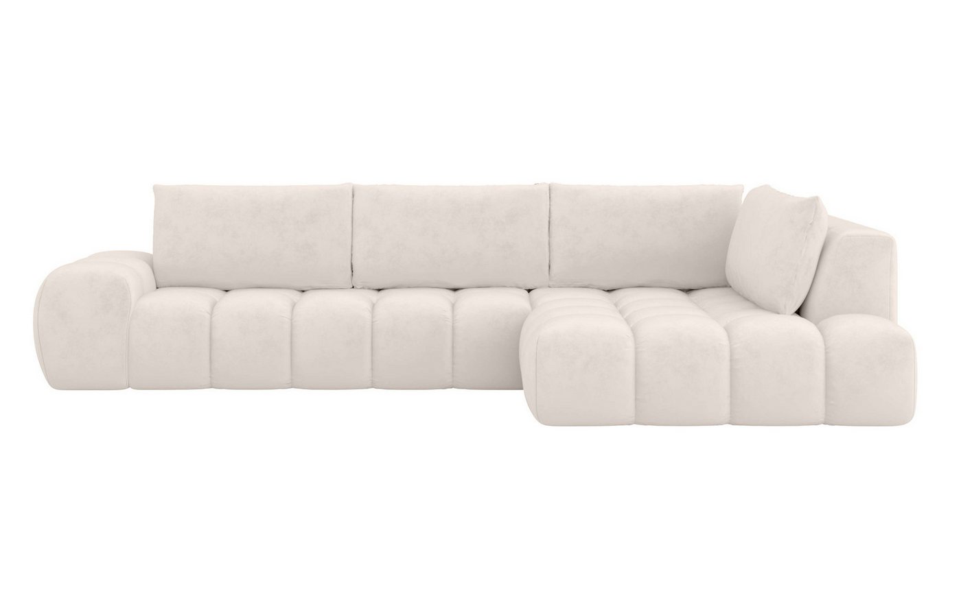 OTTO home Ecksofa AZITA L-Form, XL 296 cm - Designsofa in Bubble-Optik, lose Rückenkissen, traumhafte Steppung – Bild 2 von 5