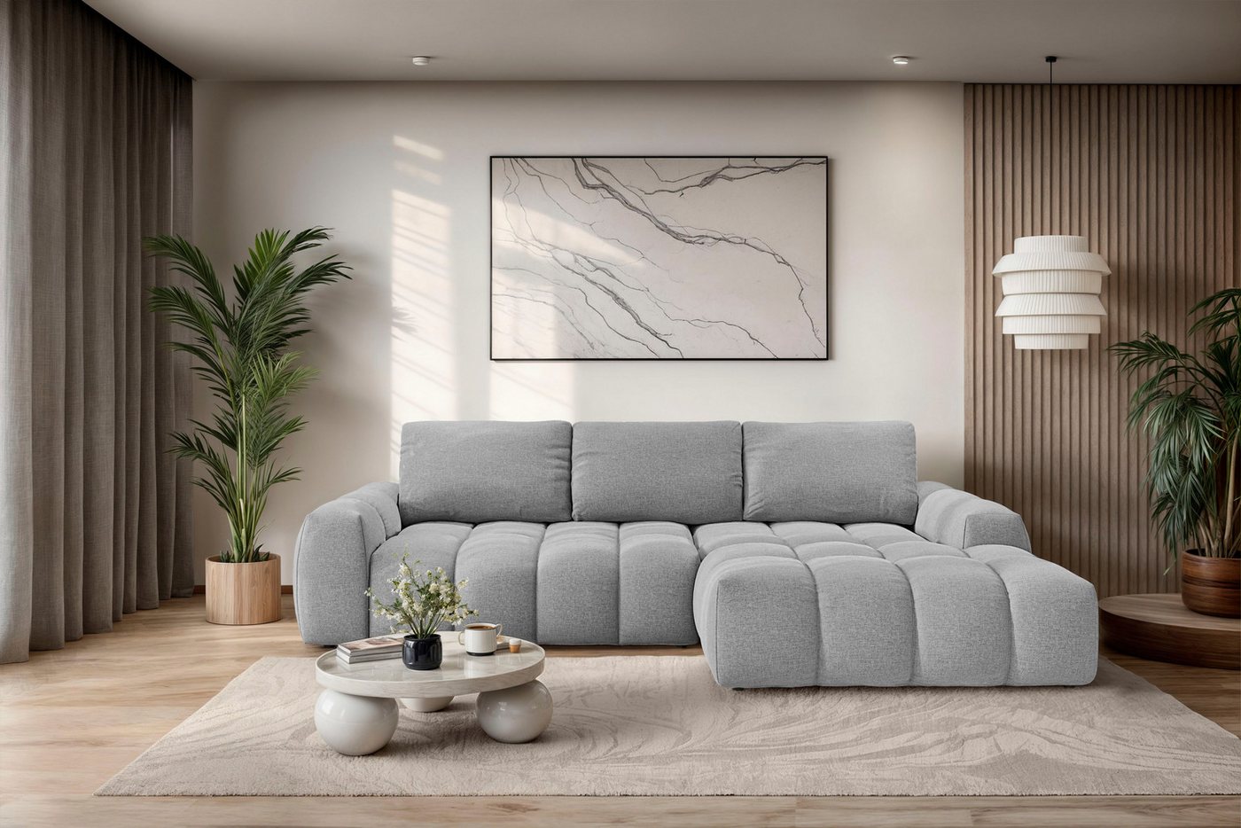 OTTO home Ecksofa AZITA L-Form, 270 cm - OTTO. Verlässliche Qualität., wahlweise als Schlafsofa m. Bettkasten, Bubble-Optik – Bild 2 von 5