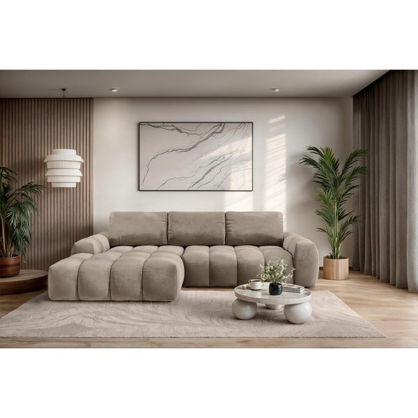 OTTO home Ecksofa AZITA L-Form, 270 cm - OTTO. Verlässliche Qualität., wahlweise als Schlafsofa m. Bettkasten, Bubble-Optik