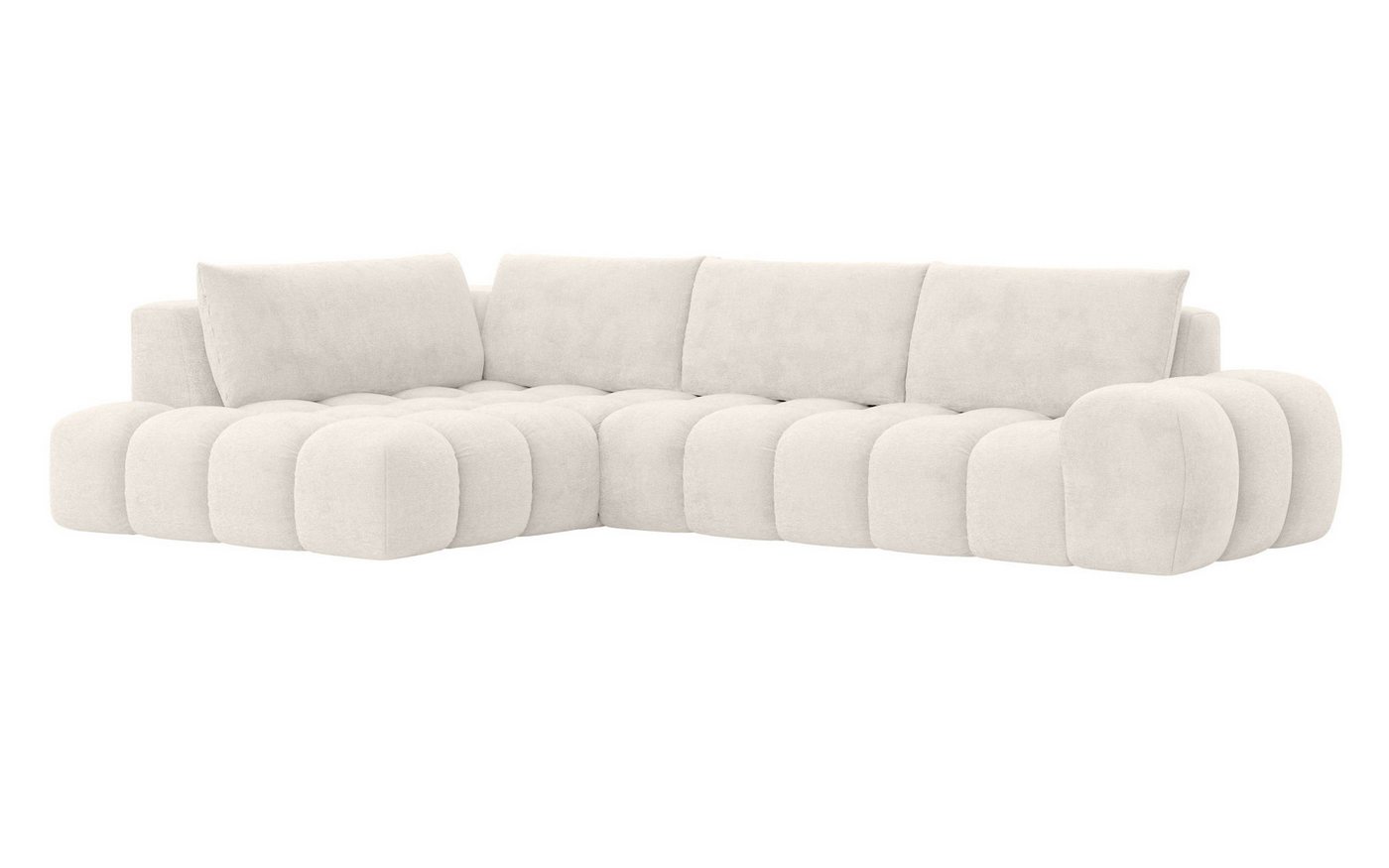 OTTO home Ecksofa AZITA L-Form, XL 296 cm - Designsofa in Bubble-Optik, lose Rückenkissen, traumhafte Steppung – Bild 5 von 5