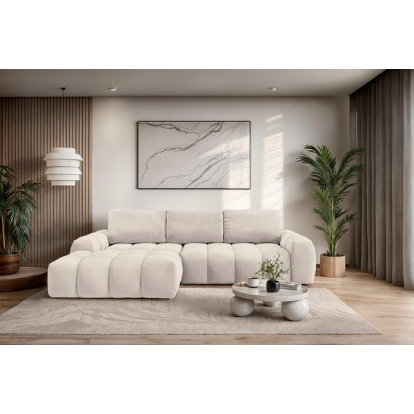 OTTO home Ecksofa AZITA L-Form, 270 cm - OTTO. Verlässliche Qualität., wahlweise als Schlafsofa m. Bettkasten, Bubble-Optik