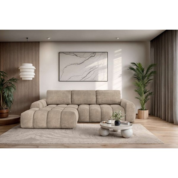 OTTO home Ecksofa AZITA L-Form, 270 cm - OTTO. Verlässliche Qualität., wahlweise als Schlafsofa m. Bettkasten, Bubble-Optik