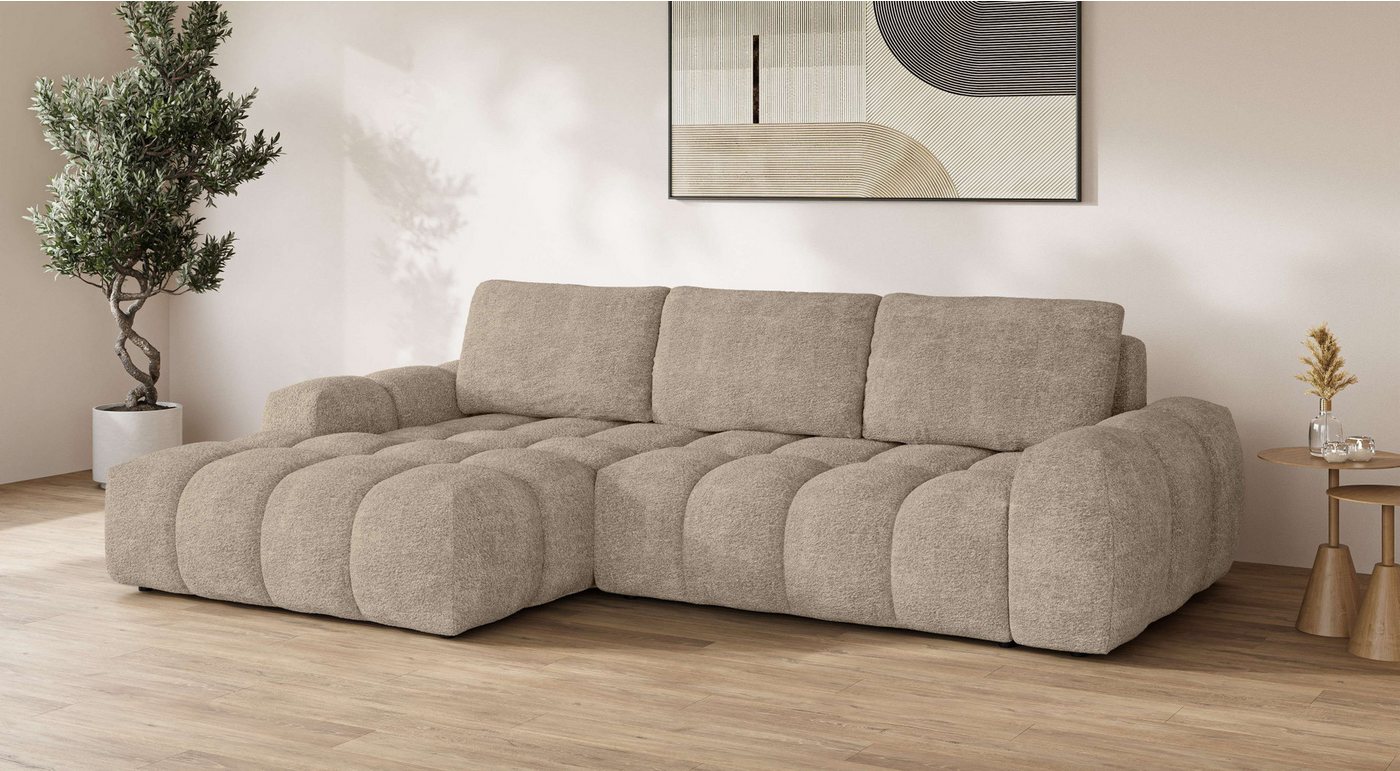 OTTO home Ecksofa AZITA L-Form, 270 cm - OTTO. Verlässliche Qualität., wahlweise als Schlafsofa m. Bettkasten, Bubble-Optik – Bild 2 von 5
