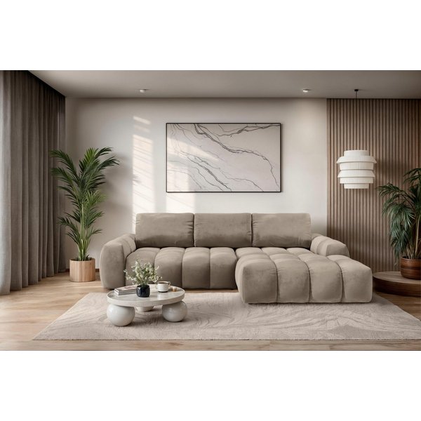 OTTO home Ecksofa AZITA L-Form, 270 cm - OTTO. Verlässliche Qualität., wahlweise als Schlafsofa m. Bettkasten, Bubble-Optik