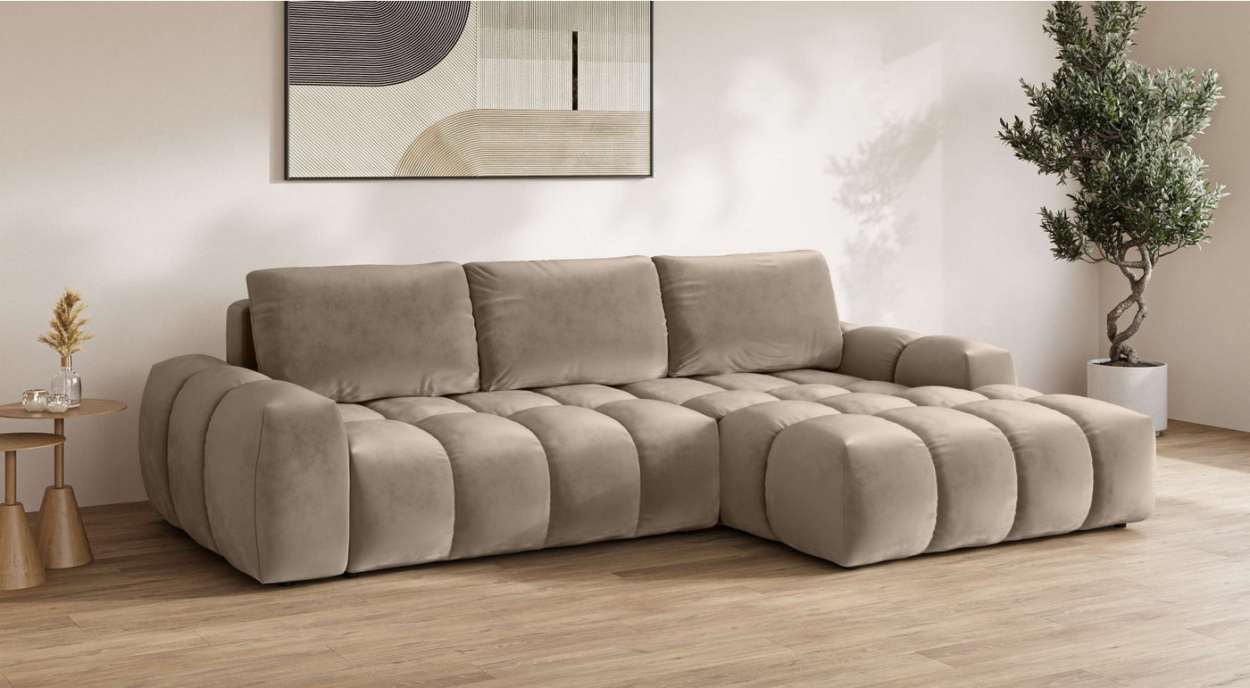 OTTO home Ecksofa AZITA L-Form, 270 cm - OTTO. Verlässliche Qualität., wahlweise als Schlafsofa m. Bettkasten, Bubble-Optik – Bild 2 von 5