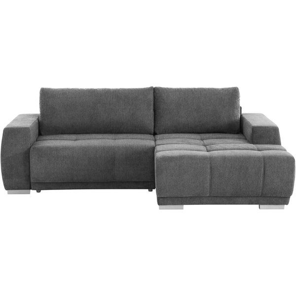 OTTO home Ecksofa Bolero L-Form, B: 241 cm, bequeme Wellenunterfederung, wahlweise, mit Schlaffunktion und Bettkasten, Liegefläche 187x122cm, Gästebett