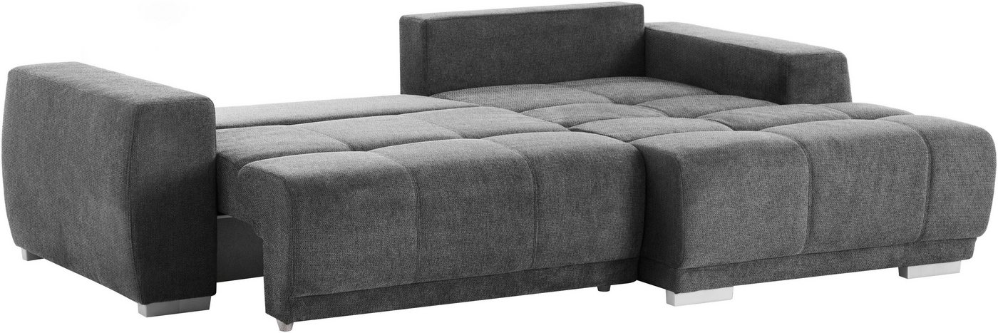 OTTO home Ecksofa Bolero L-Form, B: 241 cm, bequeme Wellenunterfederung, wahlweise, mit Schlaffunktion und Bettkasten, Liegefläche 187x122cm, Gästebett – Bild 4 von 5