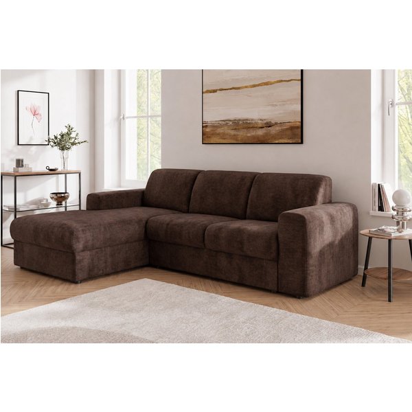 OTTO home Ecksofa BORNHOLM 2.0 L-Form, Breite 220 cm, Verlässliche Qualität, Chenille, Recamiere links/rechts bestellbar, Bezug - Chenille oder Struktur