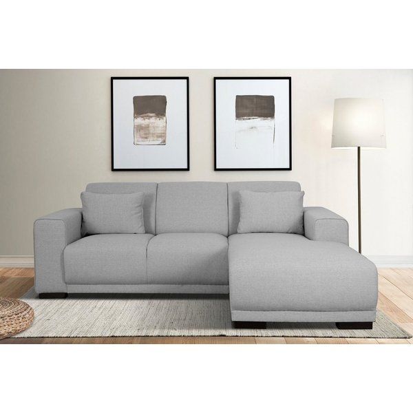 OTTO home Ecksofa BORNHOLM L-Form, B: 234 cm - OTTO. Verlässliche Qualität., Recamiere links oder rechts bestellbar, Wellenfederung, inkl. 2 Kissen