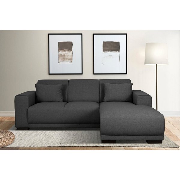OTTO home Ecksofa BORNHOLM L-Form, B: 234 cm - OTTO. Verlässliche Qualität., Recamiere links oder rechts bestellbar, Wellenfederung, inkl. 2 Kissen
