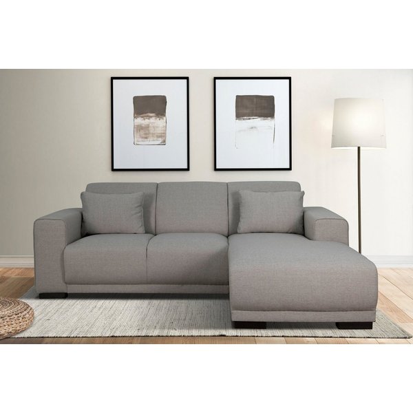 OTTO home Ecksofa BORNHOLM L-Form, B: 234 cm - OTTO. Verlässliche Qualität., Recamiere links oder rechts bestellbar, Wellenfederung, inkl. 2 Kissen