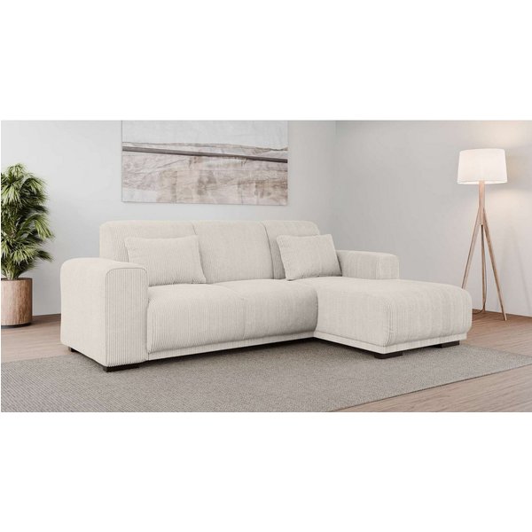 OTTO home Ecksofa BORNHOLM L-Form, B: 234 cm - OTTO. Verlässliche Qualität., Recamiere links oder rechts bestellbar, Wellenfederung, inkl. 2 Kissen