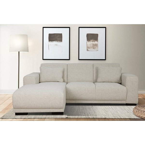 OTTO home Ecksofa BORNHOLM L-Form, B: 234 cm - OTTO. Verlässliche Qualität., Recamiere links oder rechts bestellbar, Wellenfederung, inkl. 2 Kissen
