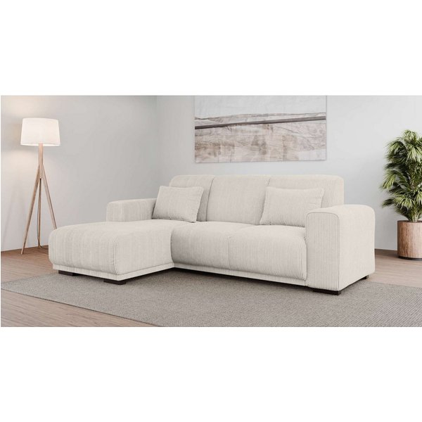OTTO home Ecksofa BORNHOLM L-Form, B: 234 cm - OTTO. Verlässliche Qualität., Recamiere links oder rechts bestellbar, Wellenfederung, inkl. 2 Kissen