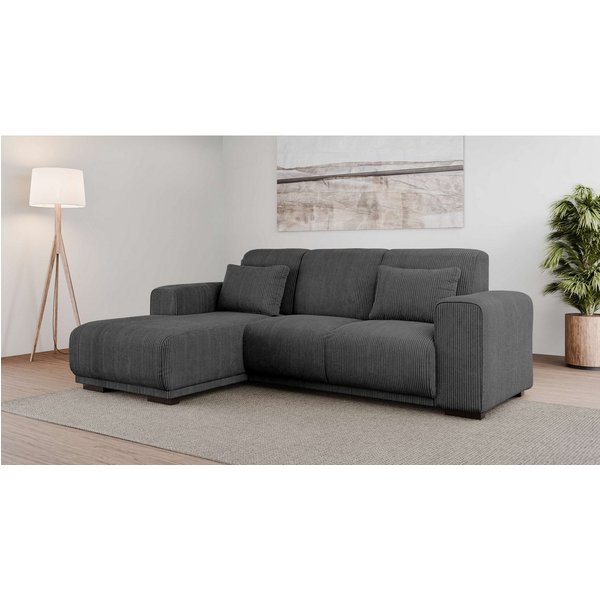 OTTO home Ecksofa BORNHOLM L-Form, B: 234 cm - OTTO. Verlässliche Qualität., Recamiere links oder rechts bestellbar, Wellenfederung, inkl. 2 Kissen