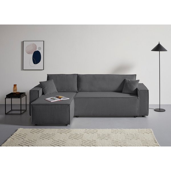 OTTO home Ecksofa CASSI L-Form, 241cm - OTTO. Verlässliche Qualität., Schlaffunktion (133/200), Bettkasten, auch in Cord
