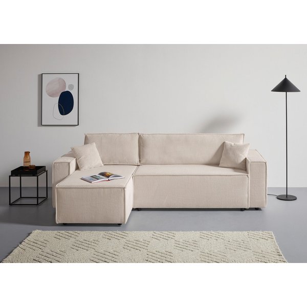 OTTO home Ecksofa CASSI L-Form, 241cm - OTTO. Verlässliche Qualität., Schlaffunktion (133/200), Bettkasten, auch in Cord