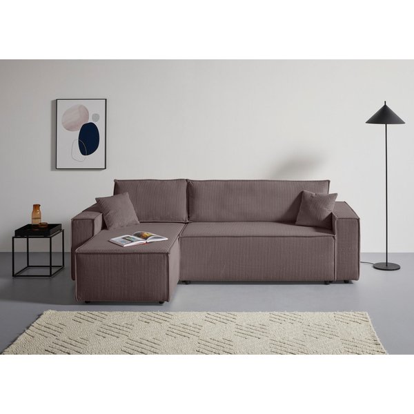 OTTO home Ecksofa CASSI L-Form, 241cm - OTTO. Verlässliche Qualität., Schlaffunktion (133/200), Bettkasten, auch in Cord