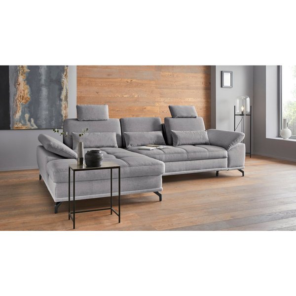 OTTO home Ecksofa Costello L-Form, Sitztiefen- & Armteilverstellung, 3 Nierenkissen, optional Schlaffunktion & Stauraum, Federkern