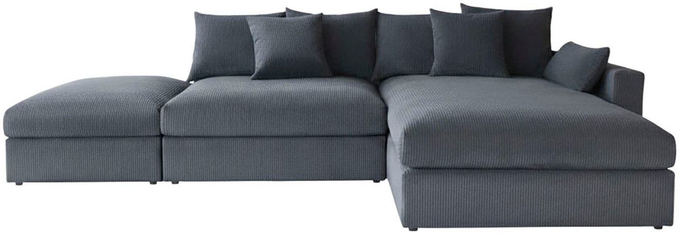 OTTO home Ecksofa Cosy Lounge L-Form, Breite 333 cm, Mega-Sofa mit Cordstoff bezogen, mit Federkern & 4 Zierkissen – Bild 2 von 5