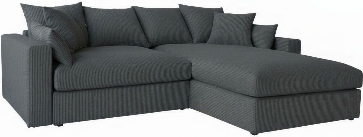 OTTO home Ecksofa Cosy Lounge L-Form, Breite 268 cm, Mega-Sofa mit Cordstoff bezogen, mit Federkern & 5 Zierkissen – Bild 5 von 5